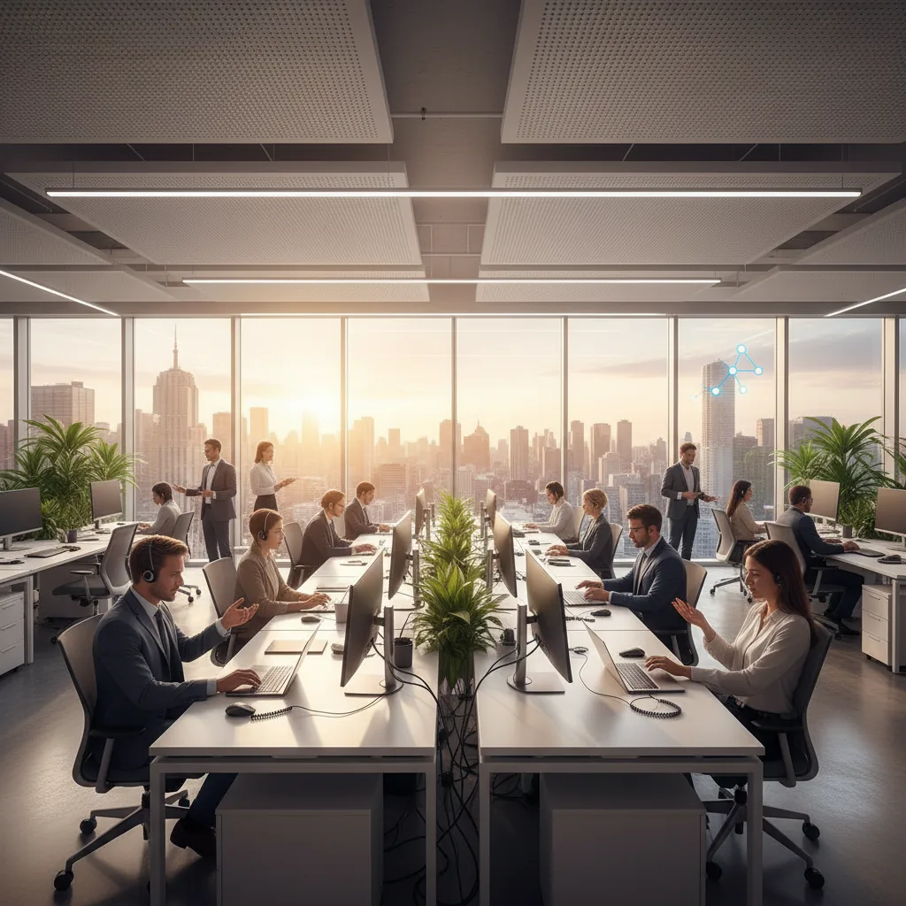 Modern office team working with reliable business internet